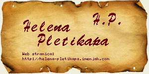 Helena Pletikapa vizit kartica